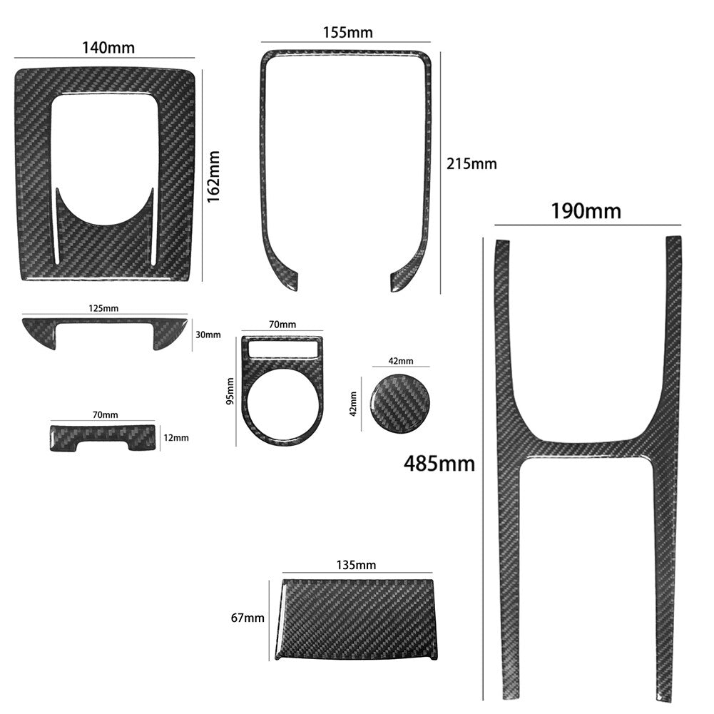 Carbon Fiber Center Console Cover Trim for Land Rover Discovery Sport 2015-2019