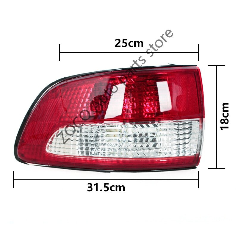 Left Outer Rear Bumper Tail Light Brake Stop Lamp for Toyota for Sienna 2001-2004