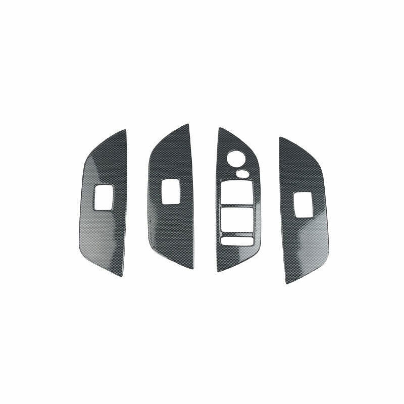 Fit for BMW 2013-2015 X1 E84 ABS Carbon Fiber Window Lock Lift Panel Trim Frame