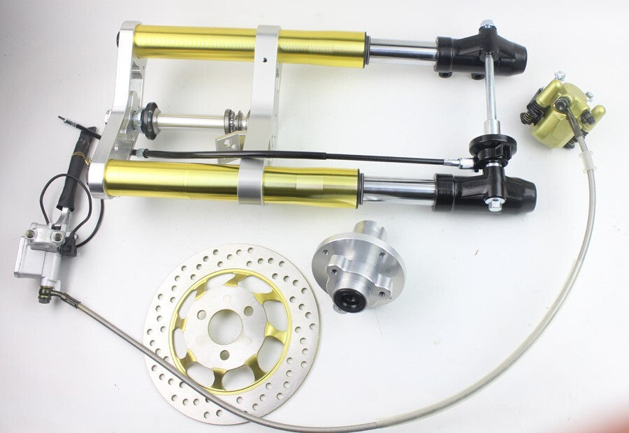 45mm Gold Front Forks Disc Brake Tripple Tree for Honda Monkey Z50 Bike 10 12