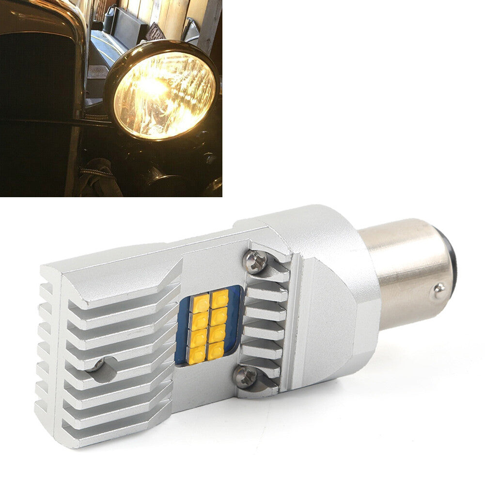 LED Headlight Bulb 6V Or 12V for Ford Model A Model T BA15D Warm White Light