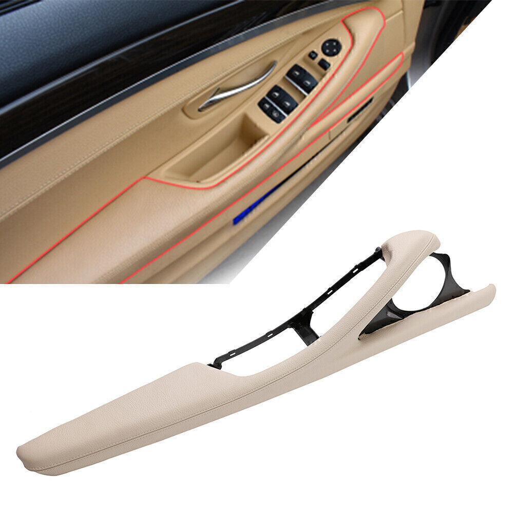 Inner Door Panel Handle Pull Cover Trim Fit for BMW 5 Series F10 F11 F18 Off-white