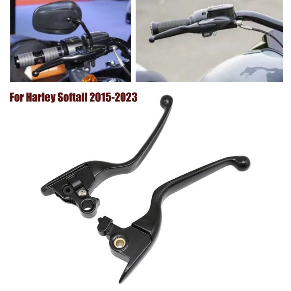 Motorcycle Black Brake Clutch Levers for Harley Softail Fat Boy 2015-2023 Models