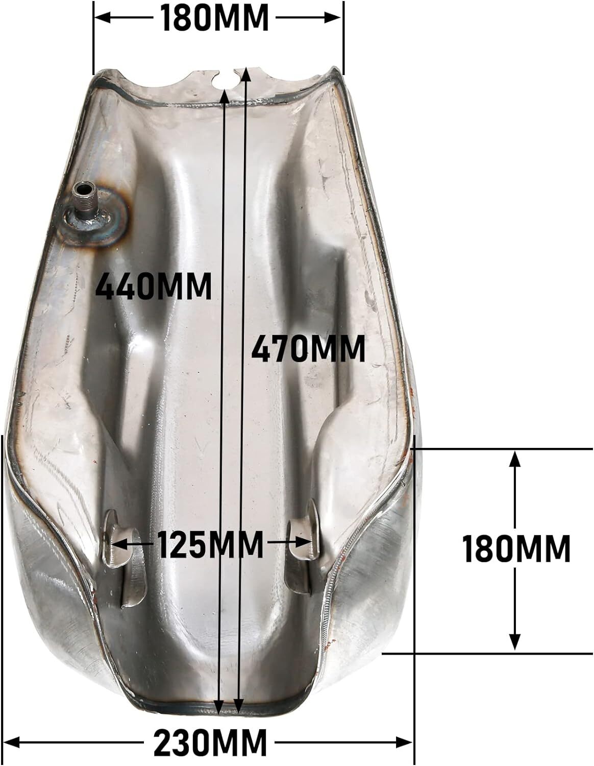 Motorcycle Gas Tank Unpainted 9L/2.4 Gallon Gas Fuel Tank for Honda Cafe Racer