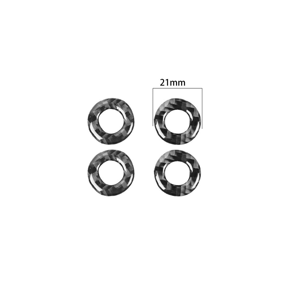 4Pcs Carbon Fiber Interior Door Lock Ring Cover Trim for Dodge Charger 2015-2021