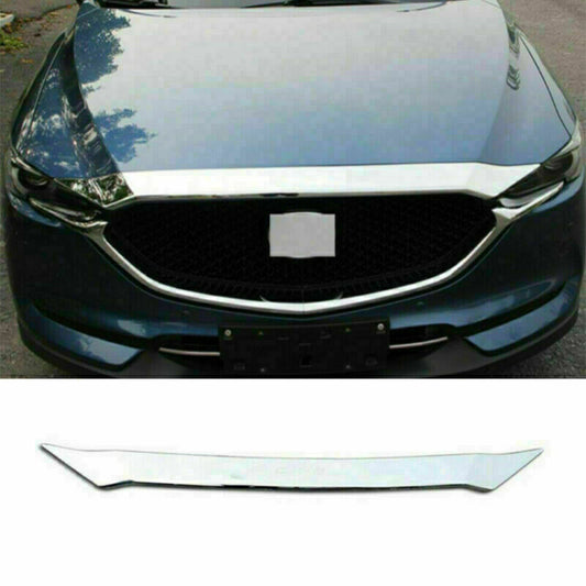 Chrome Front Hood Bonnet Grille Lip Guard Cover Trim for Mazda CX-5 2017-2021