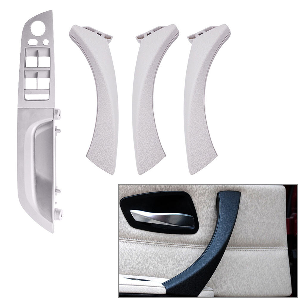 Interior Door Pull Handle Panel Trim Cover Fit for BMW 3 E90 E92 2005-2012 Gray