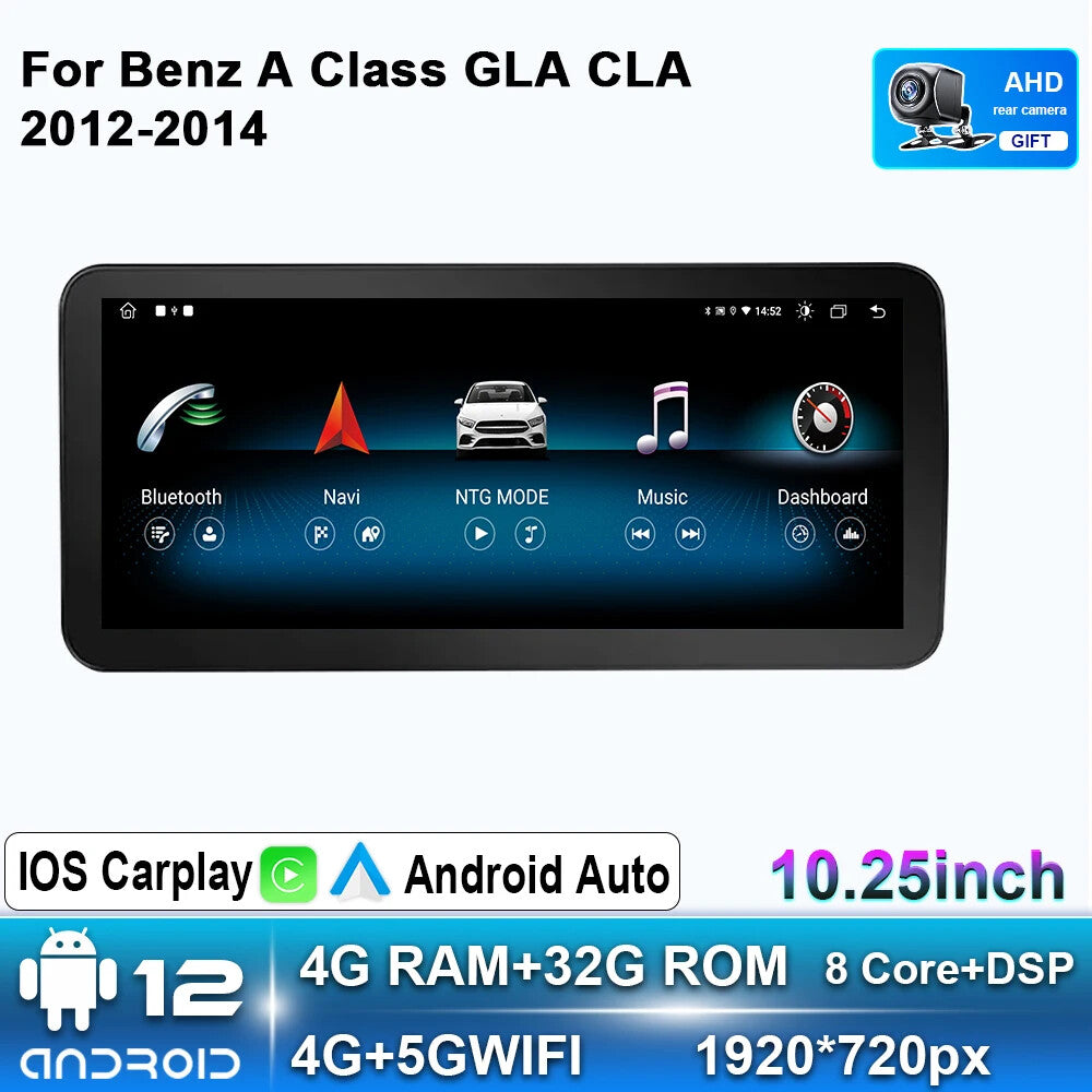 2012-18 Android for Mercedes for Benz A Class CLA GLA GPS CarPlay Multimedia Player