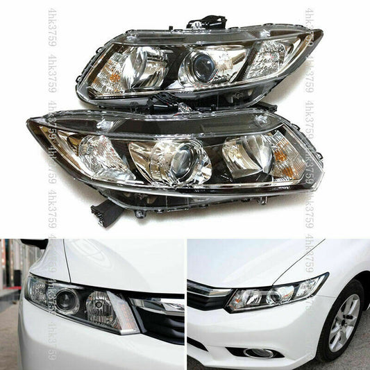 for Honda for Civic Sedan 2012-2015 Front Halogen Lamp Headlights Replace Assembly2