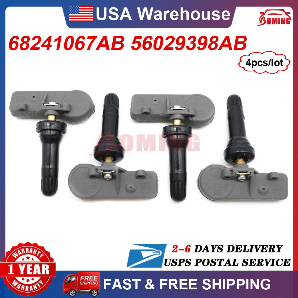 4PCS NEW TPMS 56029398AB for CHRYSLER for JEEP for DODGE TIRE PRESSURE SENSOR 68241067AB