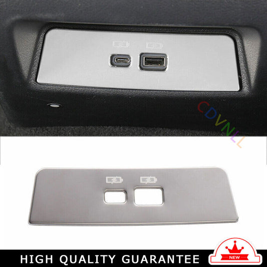 Rear USB Socket Switch Cover Trim for Nissan Altima Teana 2019-22 Silver Steel