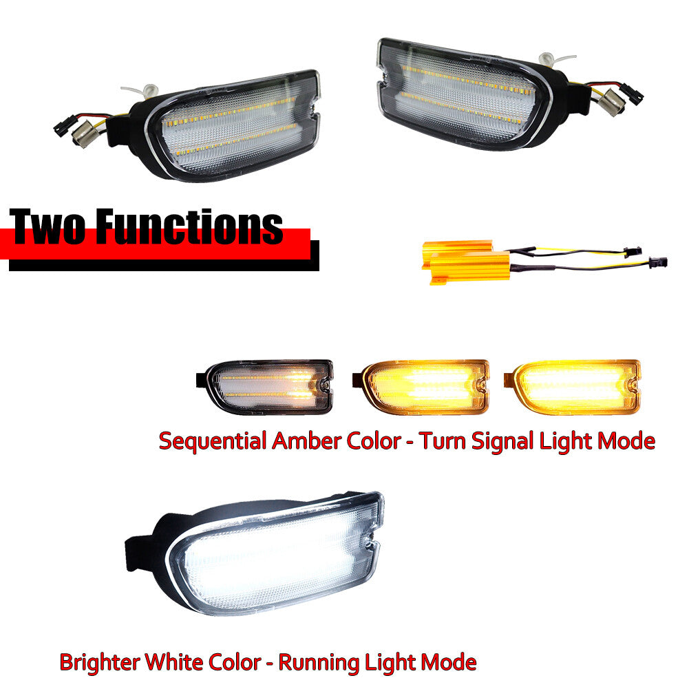 Transparent switch amber LED DRL front turn signal lights suitable for 1999-2001 for Subaru Impreza
