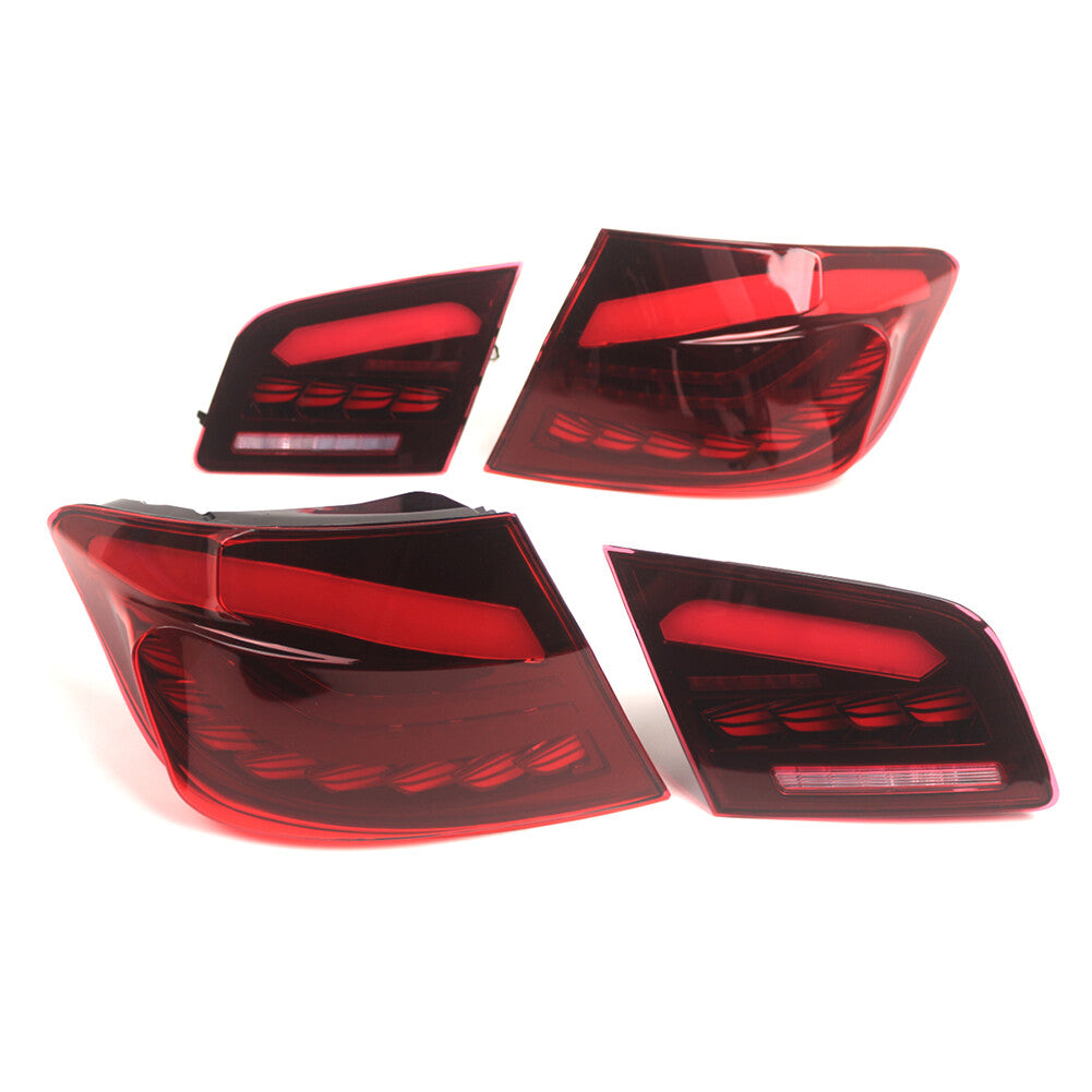 ABS Tail Lights Rear Lamps Brake Light Red for BMW 5 Series F10 F18 2010-2017