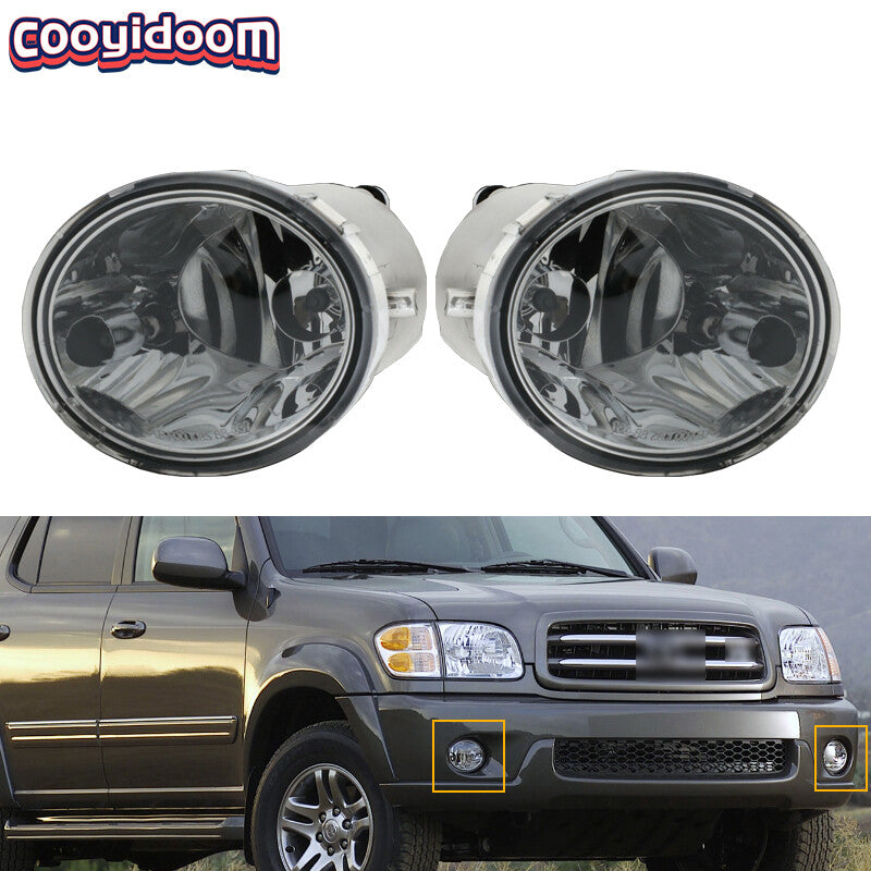 Pair for Toyota Sequoia 2001 - 2007 Tundra 2000 - 2006 fog light bumper drive lights