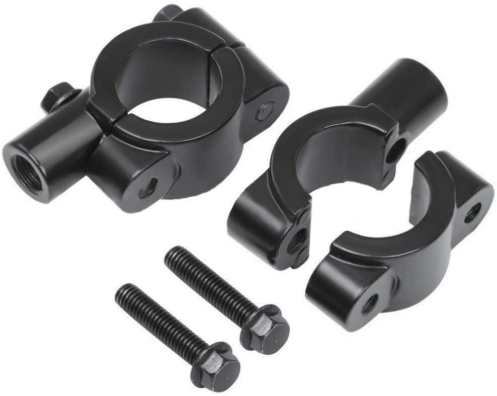 Universal Motorcycle Handlebar Mirror Mount 10mm 7/8 Aluminum Clamp
