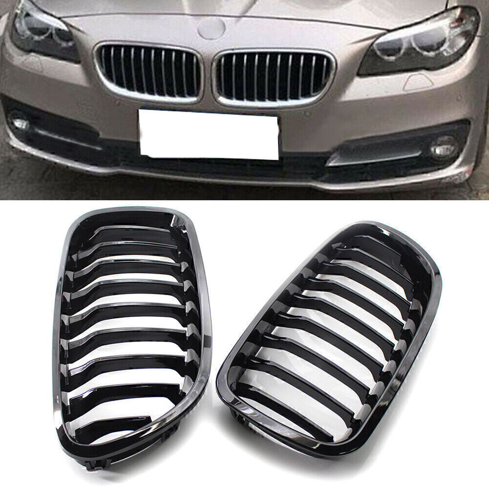 Gloss Black Front Kidney Grille Grill Painted Fit for BMW Sedan F10 F11 M5 2010-2016