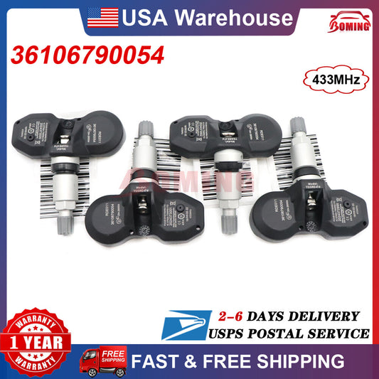 Set of 4 36106790054 New TPMS Tire Pressure Sensor for BMW X3 X5 Z4 for MINI 433MHz