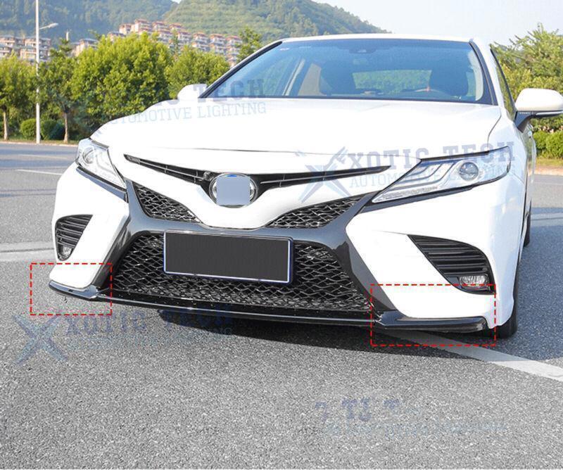 for Toyota for Camry SE XSE 18-20 Black Look Front Bumper Corner Spoiler Cover Trim