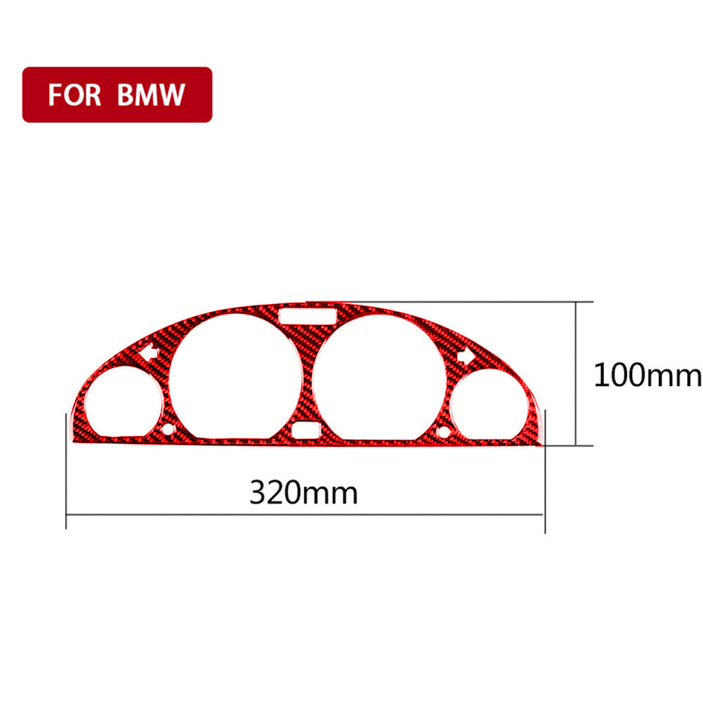Red carbon fiber musical instrument interior sticker decoration for BMW 3 Series E46 1998-05