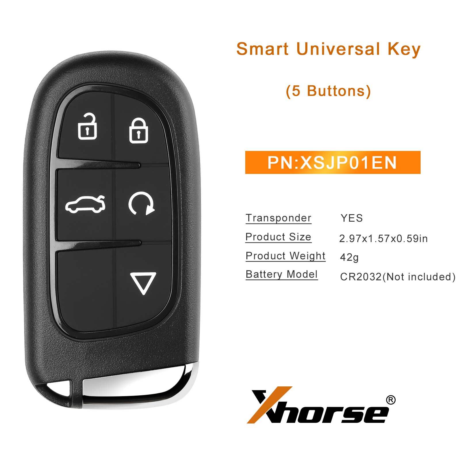 5Pcs XSJP01EN XM38 Series Universal for Smart Key for TOYOTA 5 Buttons