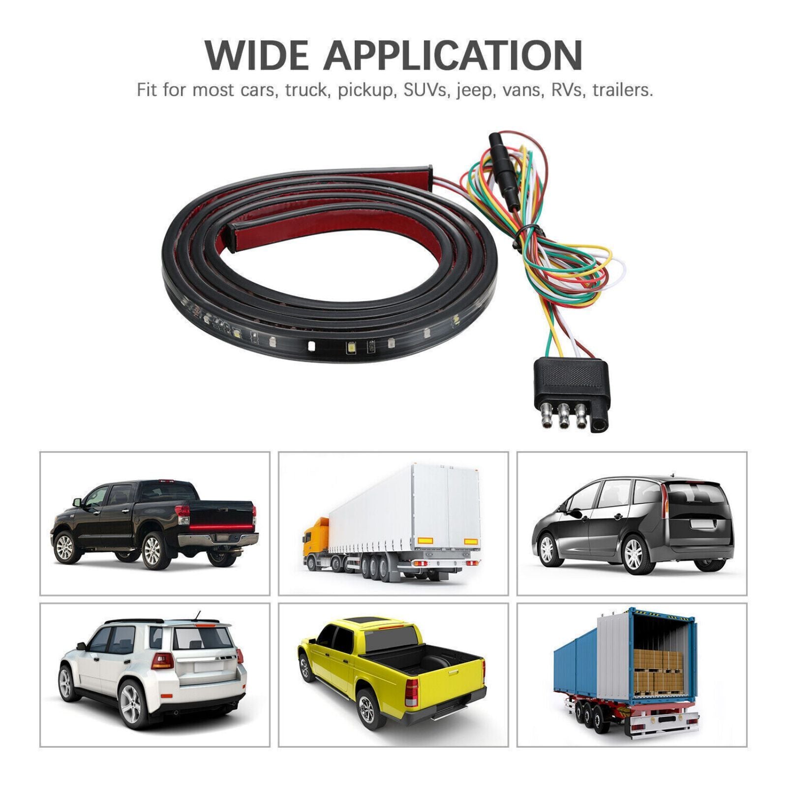 1Pcs for Chevy Car Truck 60 LED Strip Tailgate Light Bar Reverse Brake Signal