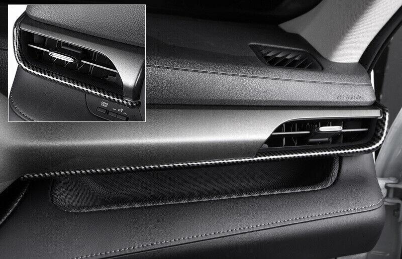 Carbon Fiber ABS Center Console Dashboard Strip Trim for Toyota Highlander 20-23