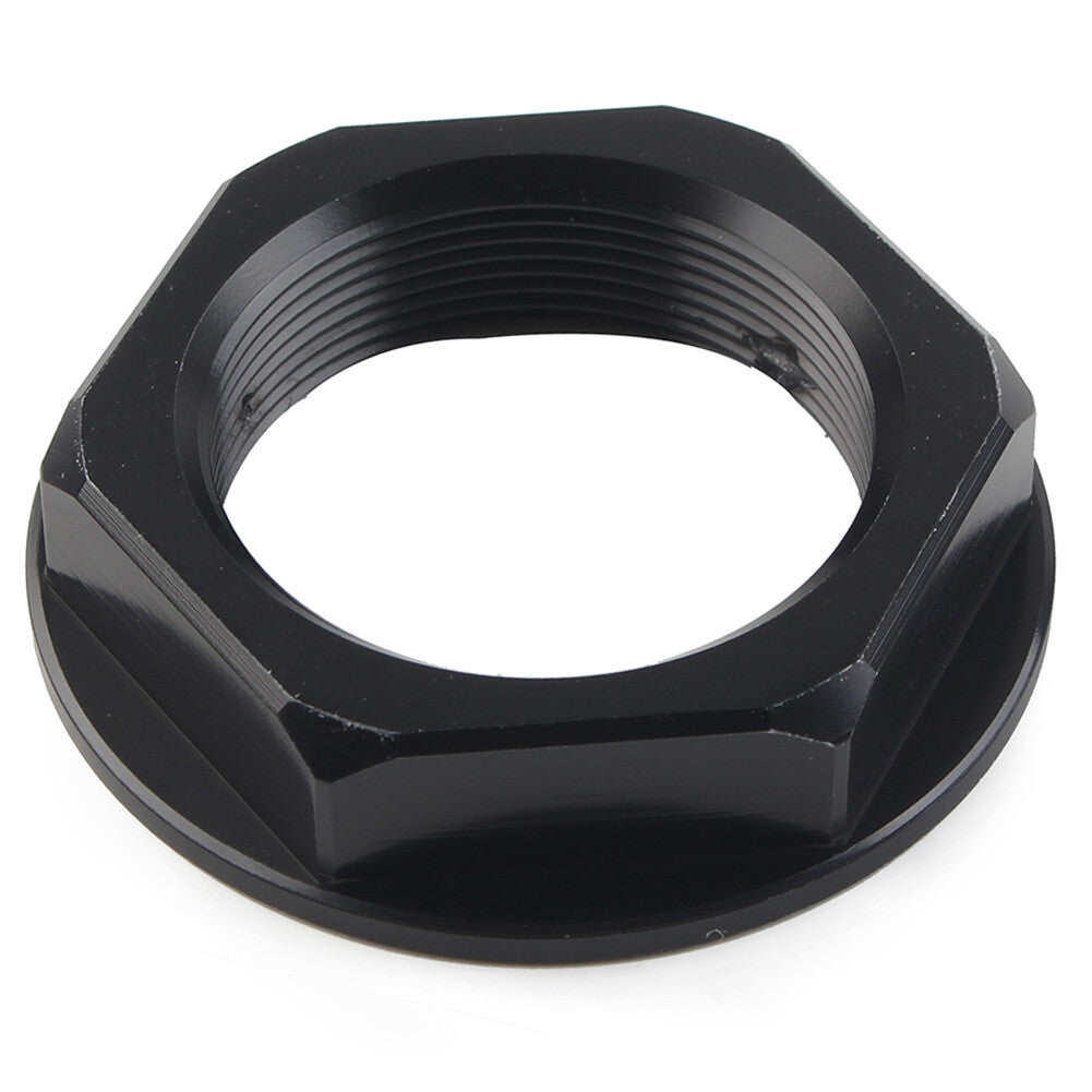 Triple Tree Stem Yoke Center Hole Nut For Universal Motorcycle Aluminum Black