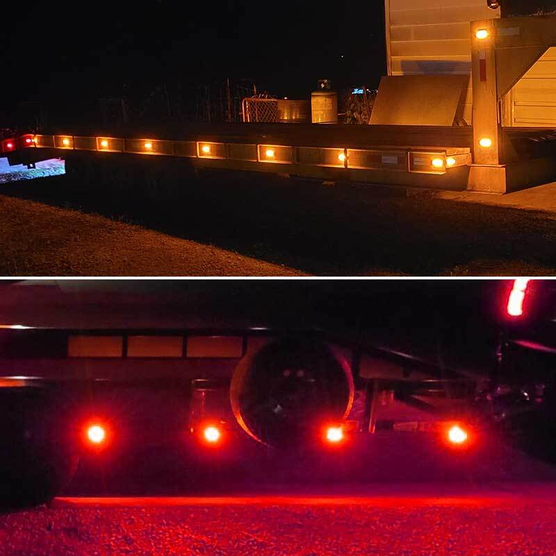 2X LED Sequantial Turn Signal Rear Tail Brake Marker Lamp Running Light Truck