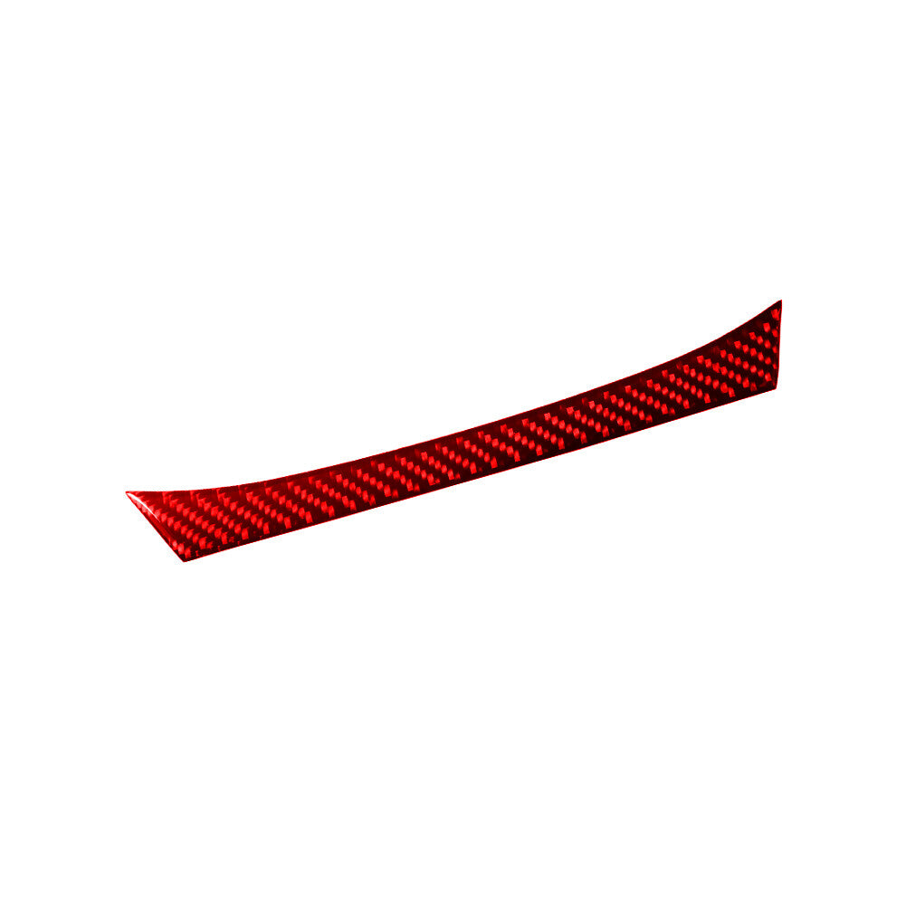 Red Carbon Fiber Below Speedometer Strip Cover Trim for Ford Fiesta 2011-2015