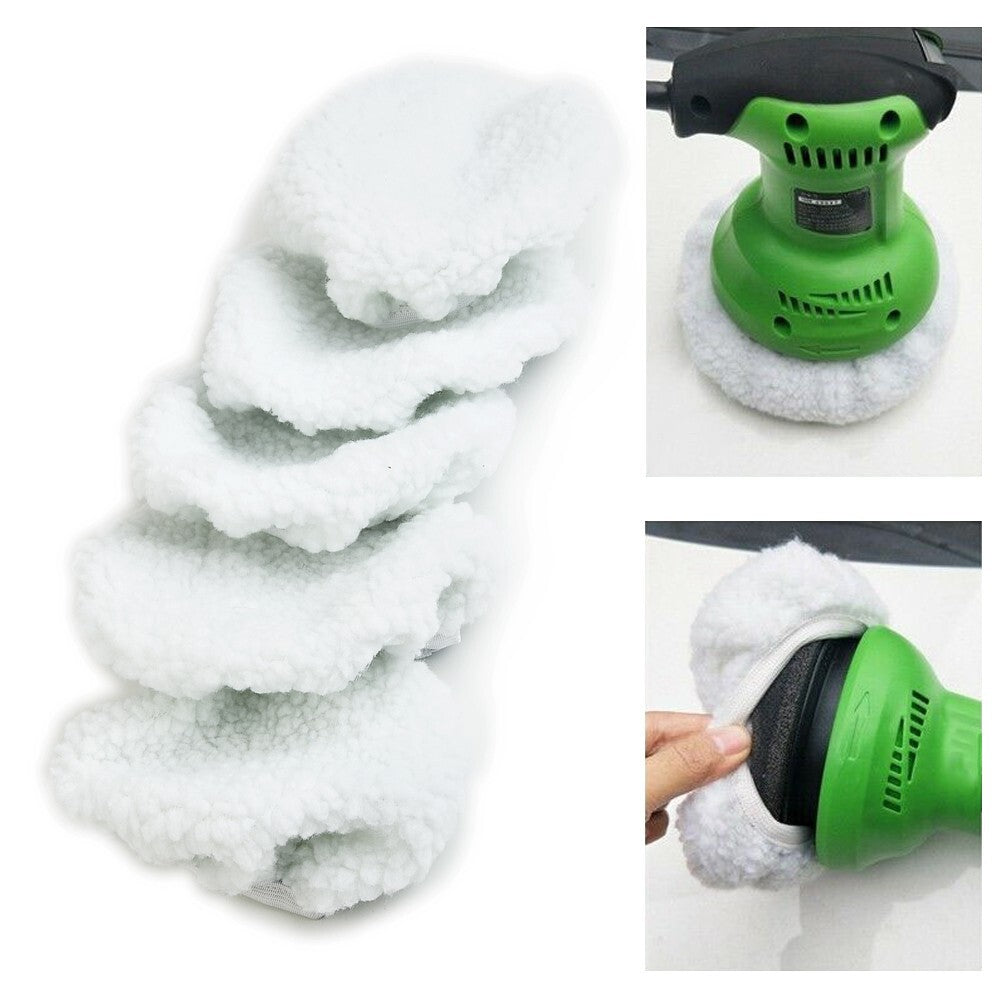 5-Piece Set of 5-6 Inch Sponge Polishing Wax Polishing Pads for Car Polishers - Bumpers