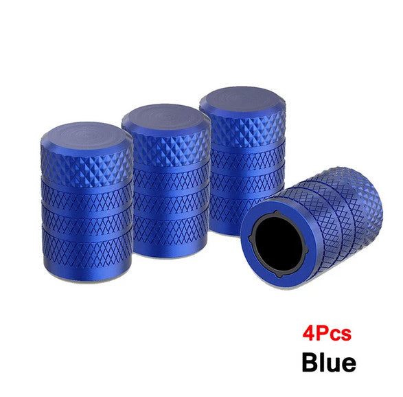 4-piece automotive tire valve cover rod air dust cover blue universal for BMW
