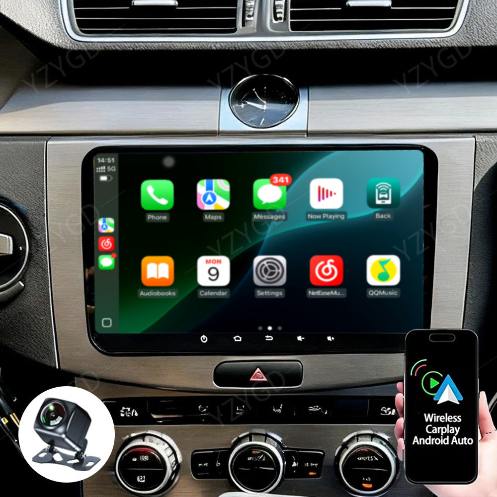 for Volkswagen for Passat B6 2005-2010 Stereo Apple Carplay Car Radio Screen GPS DSP