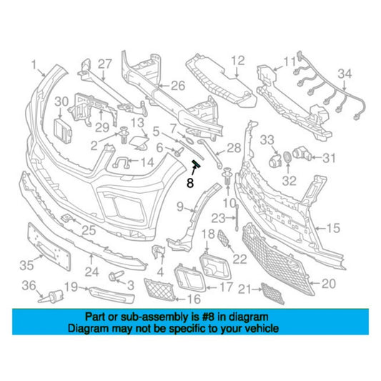 Front Bumper Left Bracket for Mercedes-Benz GL X166 AMG