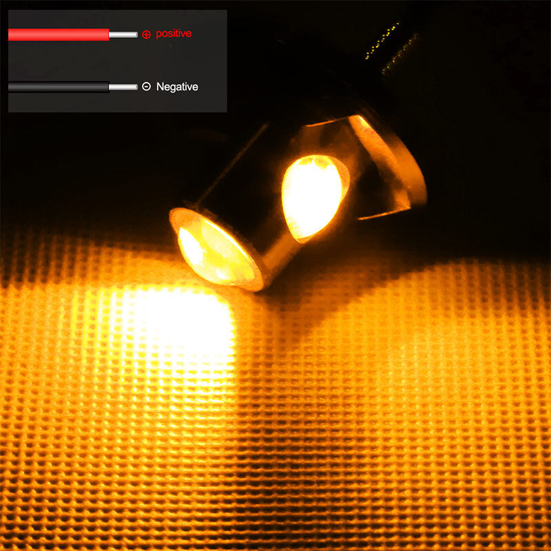 2 X for Mini LED Motorcycle Turn Signal Light Amber Blinker Indicator Lamp Universal