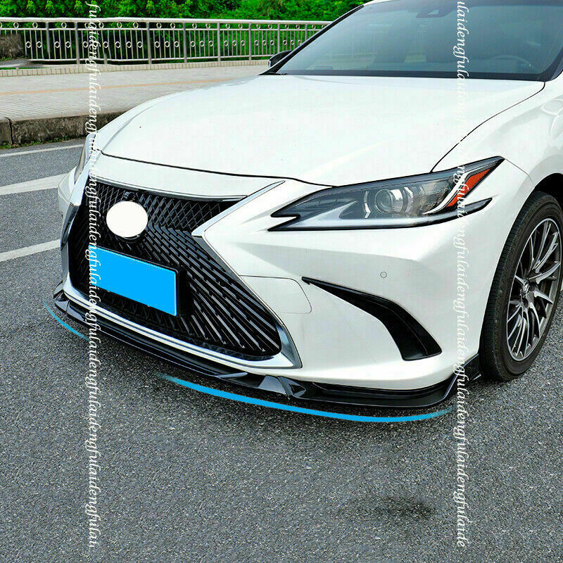 Glossy Black Front Bumper Splitter Lip Guard Trim for Lexus ES350/300H 2019-2022