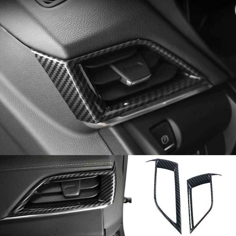 for Cadillac CT4 2020-24 Carbon Fiber Console LR AC Air Outlet Vent Cover Trim