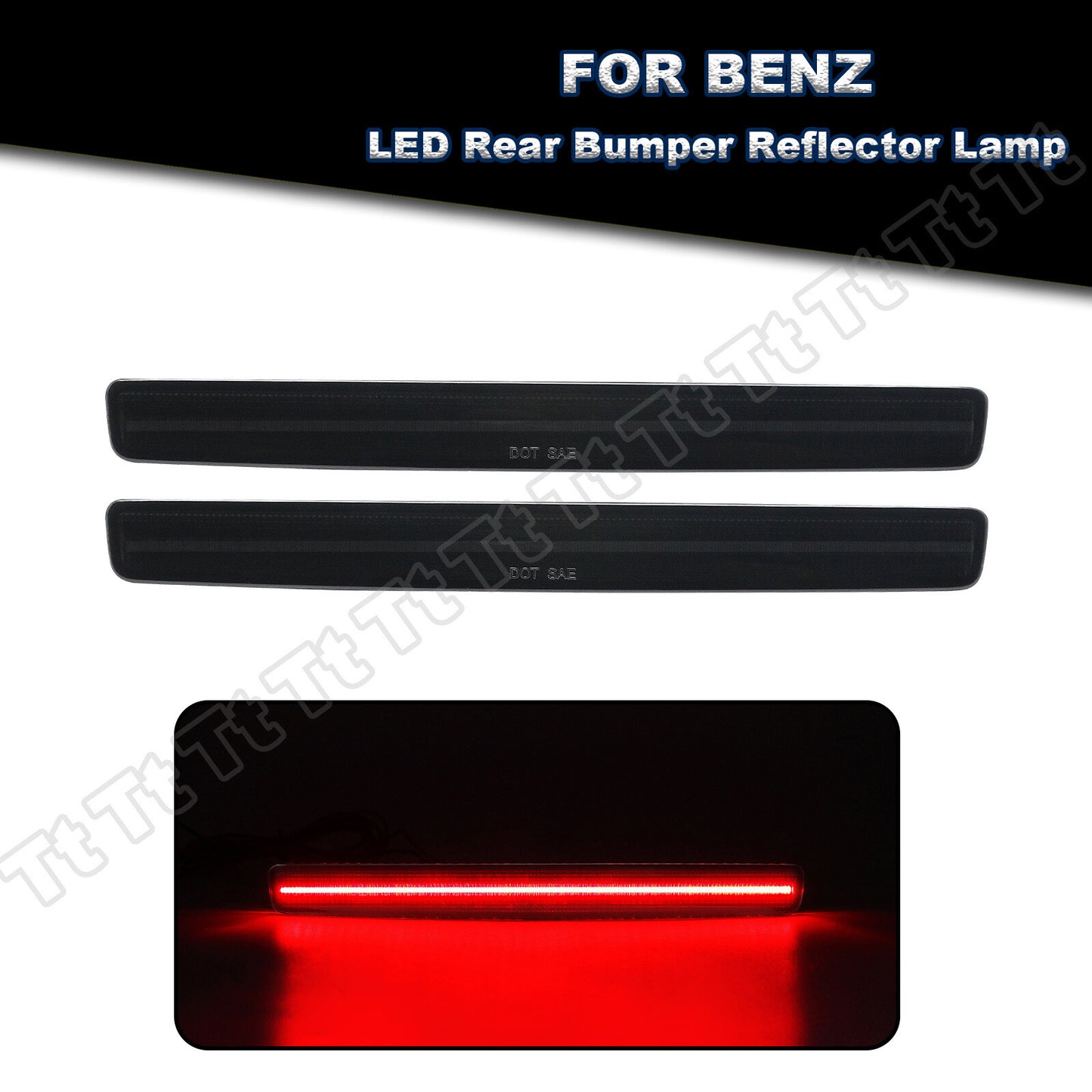 Suitable for 18-21 for Mercedes-Benz W463 G550 G63 AMG models, LED rear bumper reflector lights.
