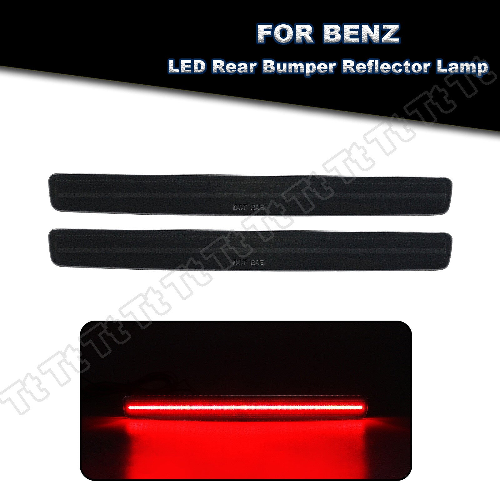 Suitable for 18-21 for Mercedes-Benz W463 G550 G63 AMG models, LED rear bumper reflector lights.