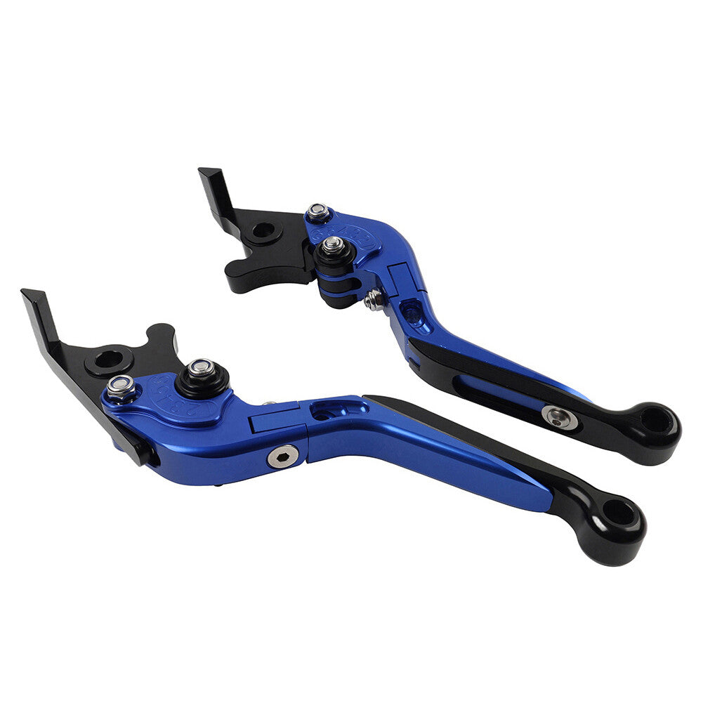 CNC FoldingExtendable Brake Clutch Levers for Suzuki DL1000/V-STROM GSX1400 Blue