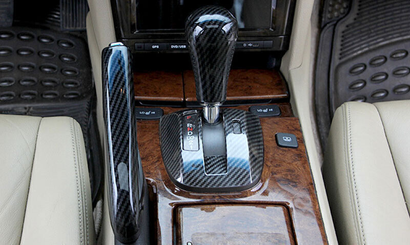 for Honda Accord 2008-12 Carbon Fiber Car Gear Shift Knob Head Panel Cover Trim