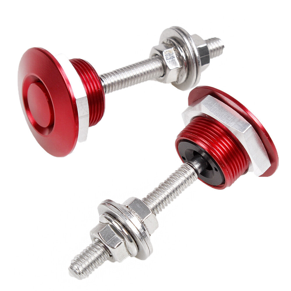 2PCS Push Button Quick Release Hood Bonnet Pins Lock Clip Car Bumper Latch Kit