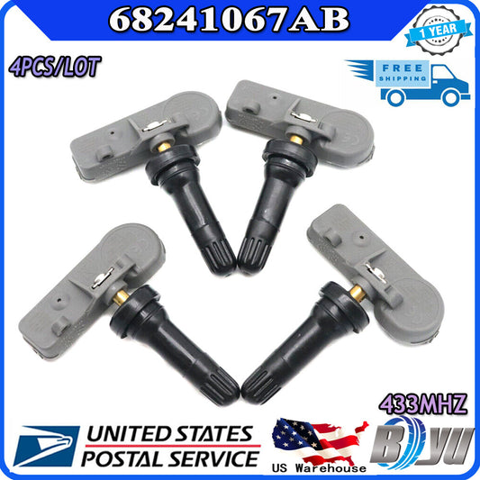 56029398AB for CHRYSLER for JEEP for DODGE 4X NEW TPMS TIRE SENSOR 433MHZ 68241067AB