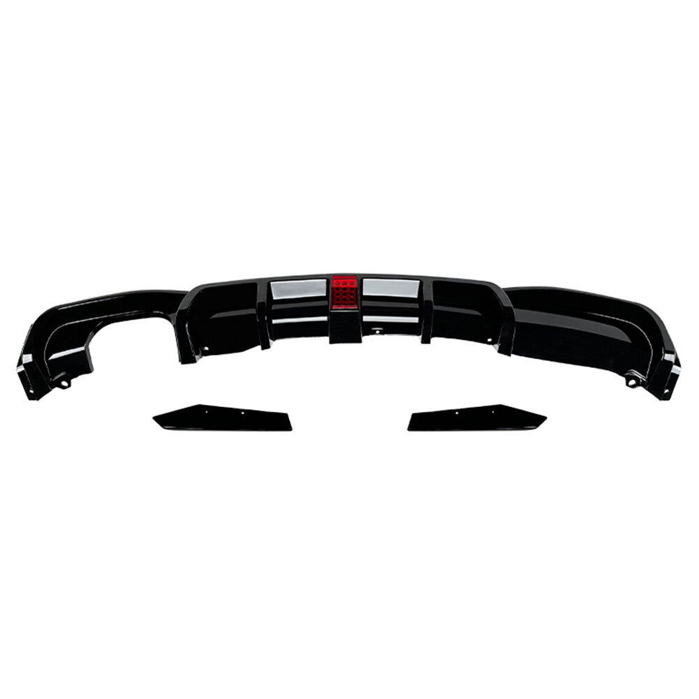 Rear Bumper Protector Spoiler Lip w/light Fit for BMW 3 Series F30 F31 M Sport 12-19