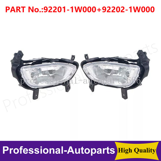 1 Pair Front Fog Light Driving Lamp Clear Lens for Kia Rio K2 Sedan 2012-2015