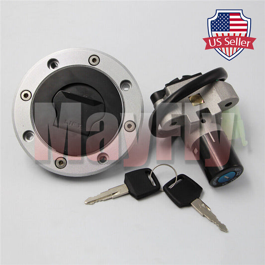Fit For GSXR1000 GSF1200 RGV250 GS500 Ignition Switch Lock Gas Cap Cover Key Set