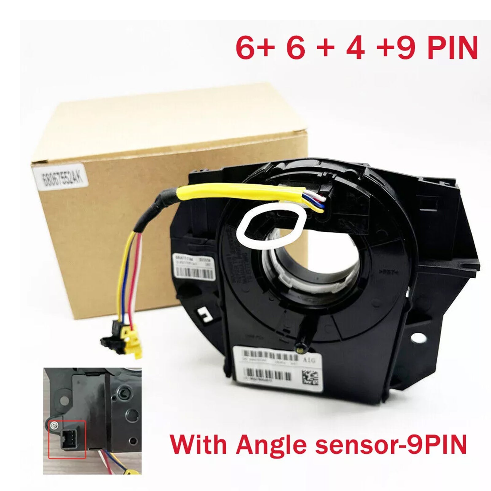 Clock spring with angle sensor for Dodge Journey V4 2.4L 2011-9 pin 68067552AK