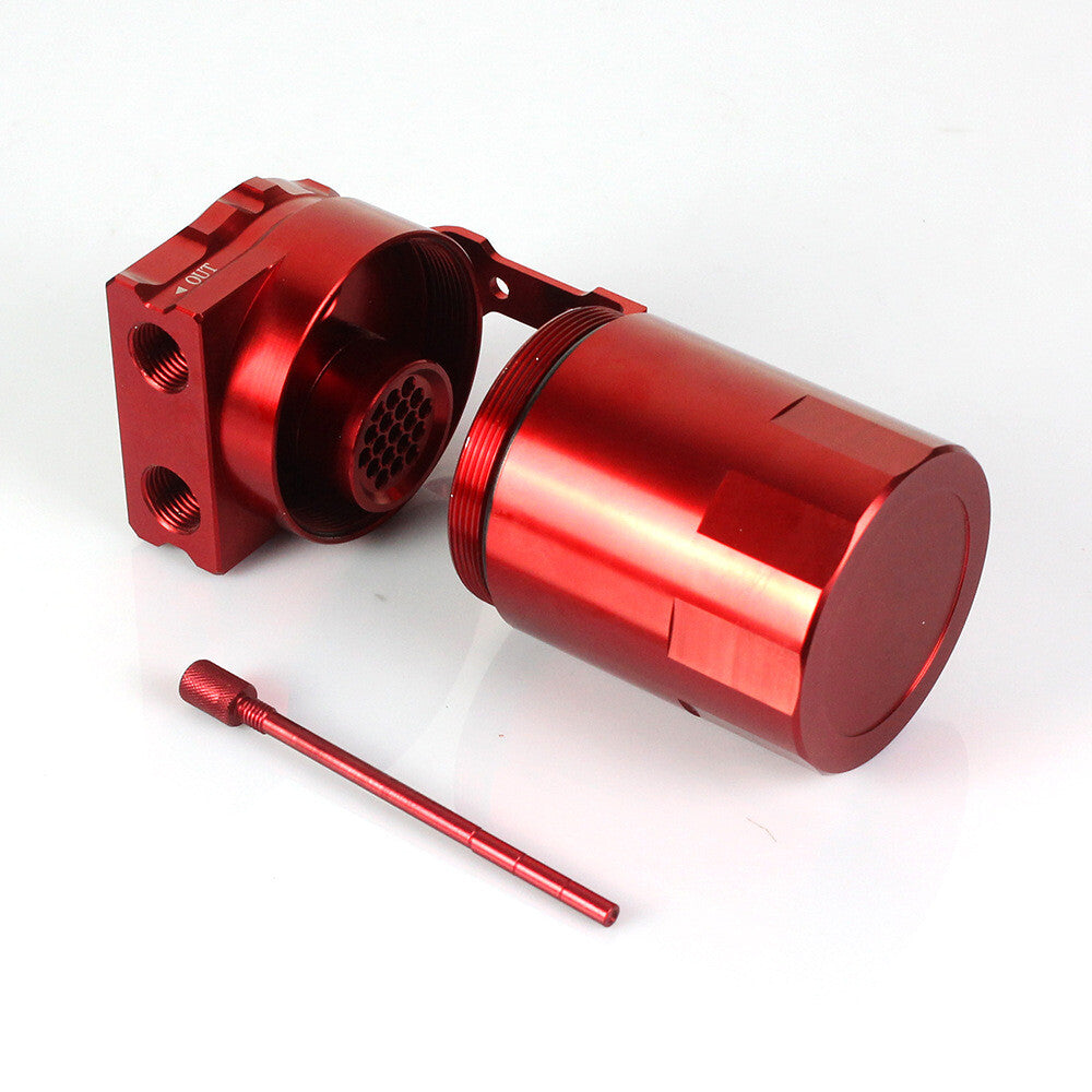 Red universal aluminum oil tank kit, reservoir congestion tank, breathing filter