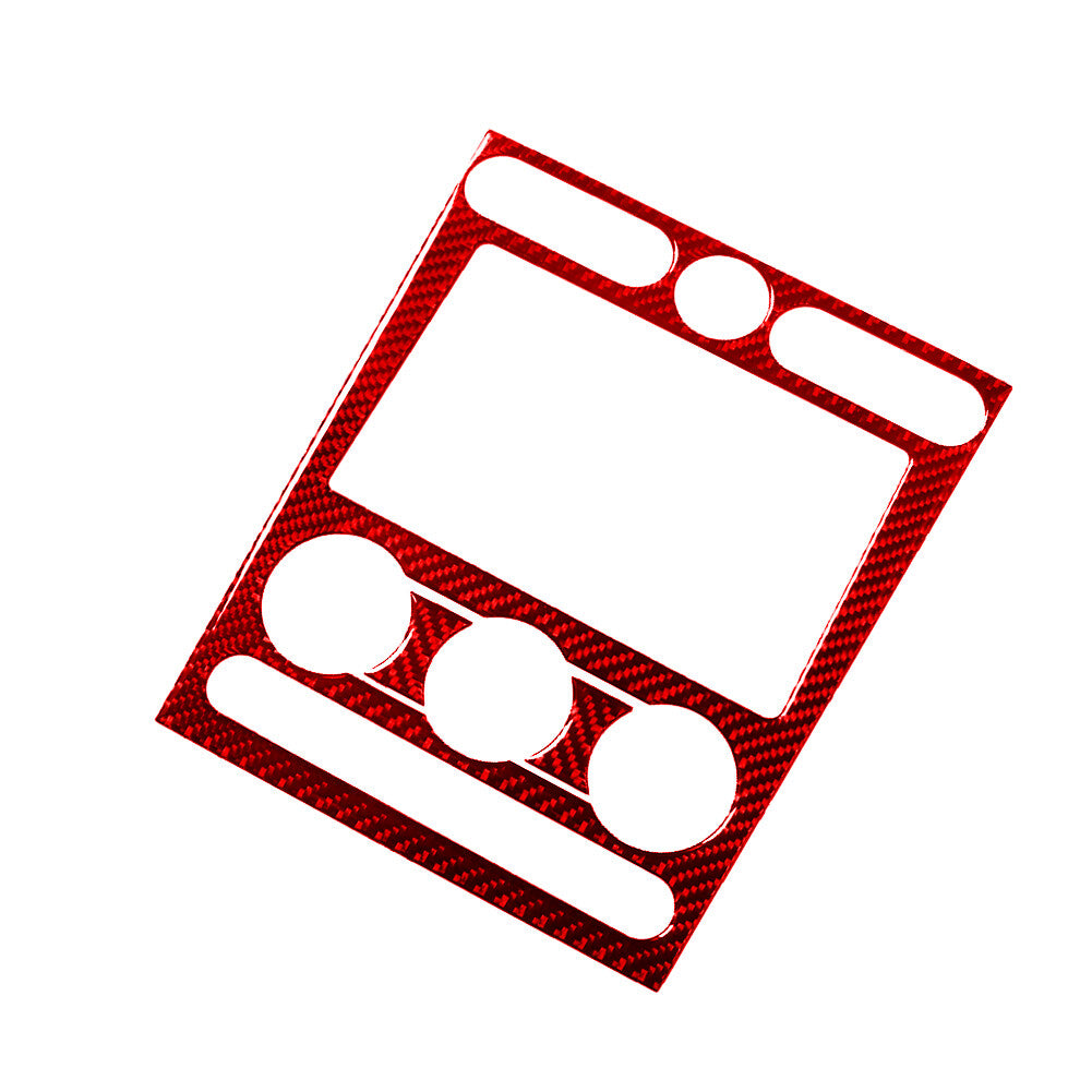 Red Carbon Fiber Center Control Panel Cover Trim Sticker for Ford for Mustang 05-09
