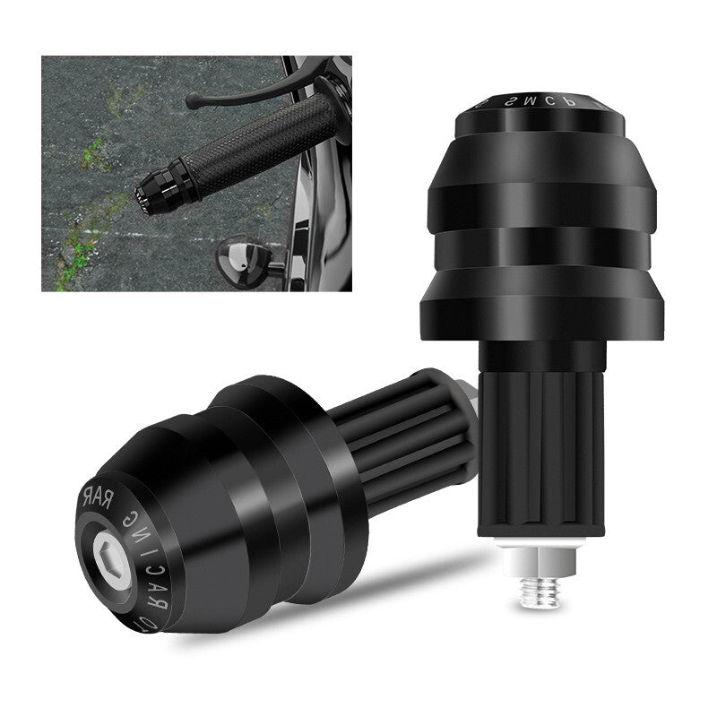 7/8 22mm Motorcycle Handlebar Grips Bar End Slider Cap Plug Aluminum Universal