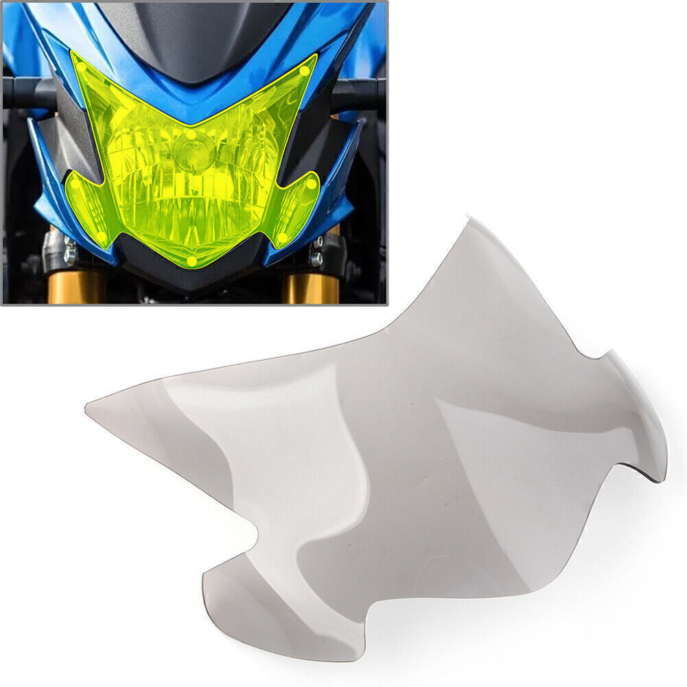 Front Headlight Guard Shield Screen Lens Cover Grey for SUZUKI GSX-S750 2015-21